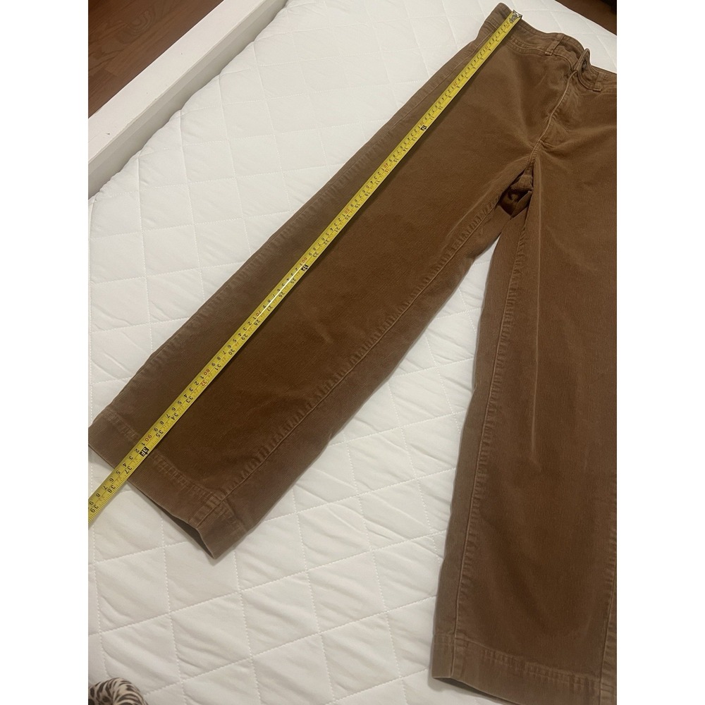 Everlane Womens Brown Corduroy Pants Size 6 High Rise Straight Leg Casual Fall - Picture 6 of 12